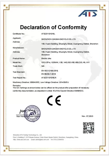 Declaration of Conformity