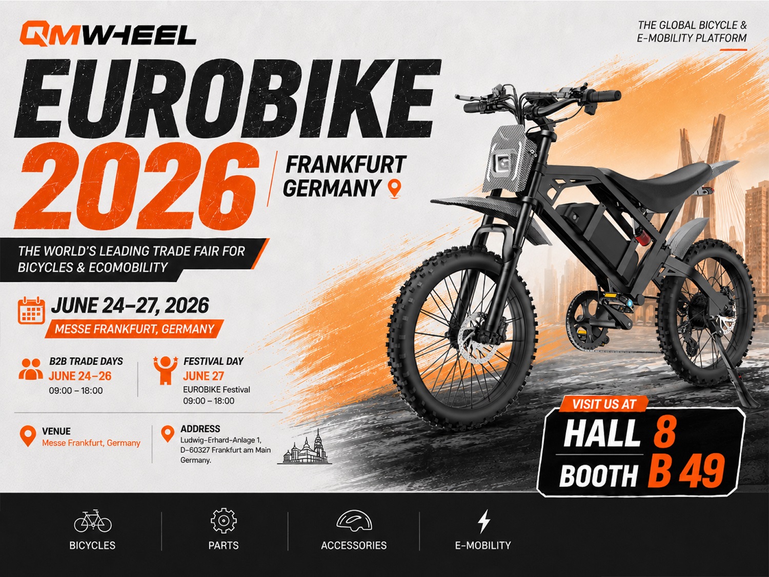  QMWHEEL to Exhibit High-Performance Fat Tire E-Bikes at EUROBIKE 2026